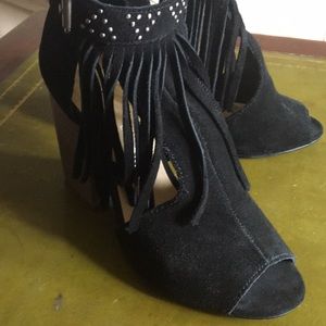 Chinese Laundry Suede Fringe Boots